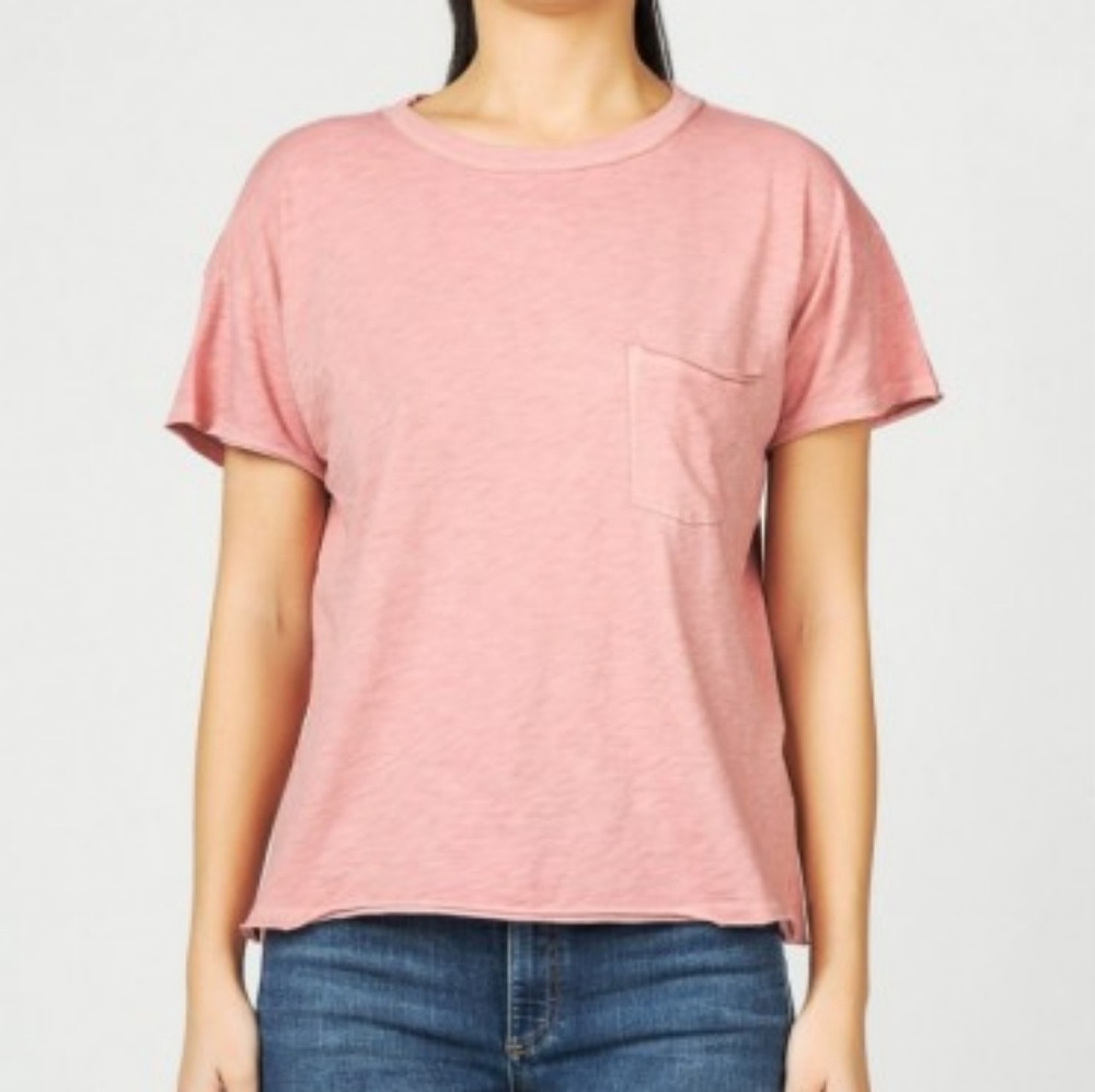 Rag & Bone Vintage Tee Short Top Deep Pink - Picture 4 of 8